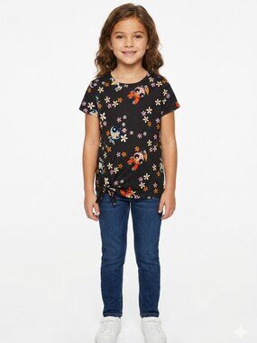 POWERPUFF GIRL'S BRAND Girl's Black with Multi-Color Design - Size S (7/8)  NWT